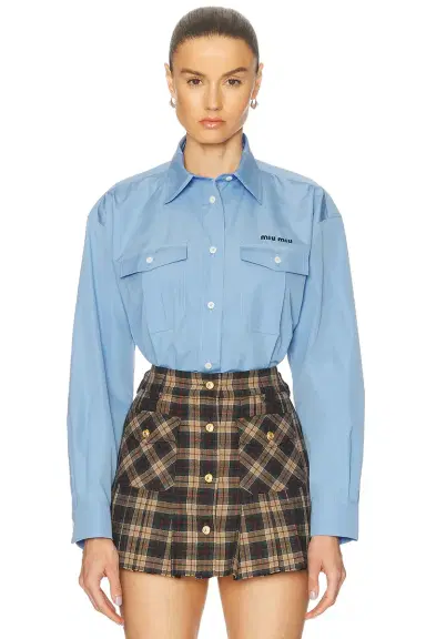 Miu Miu Button Up Top | Thumbnail 2 Miu Miu Button Up Top | Thumbnail 2