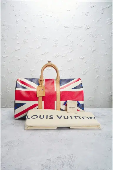 Louis Vuitton Union Jack Royal Wedding Keepall Bandouliere 45 Handbag | Thumbnail 10 Louis Vuitton Union Jack Royal Wedding Keepall Bandouliere 45 Handbag | Thumbnail 10