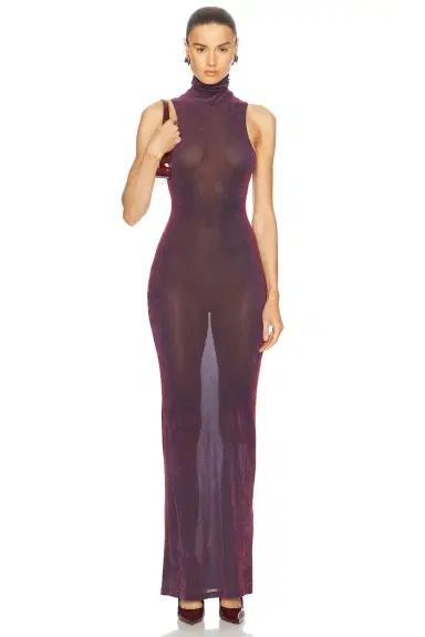PRISCAVera Turtleneck Maxi Dress | Thumbnail 1
