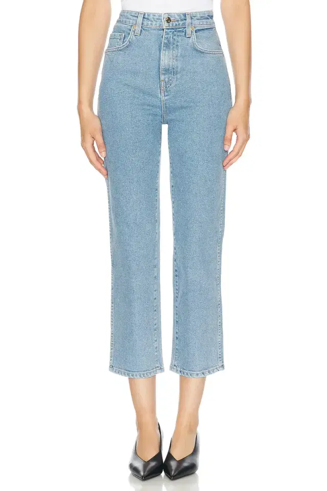 L'Academie Elodie High Rise Crop Jeans