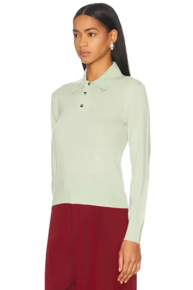 Bottega Veneta Long Sleeve Polo Top | Thumbnail 2 Bottega Veneta Long Sleeve Polo Top | Thumbnail 2