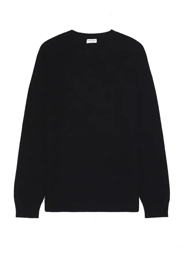 Saint Laurent Pull Col Rond Manche