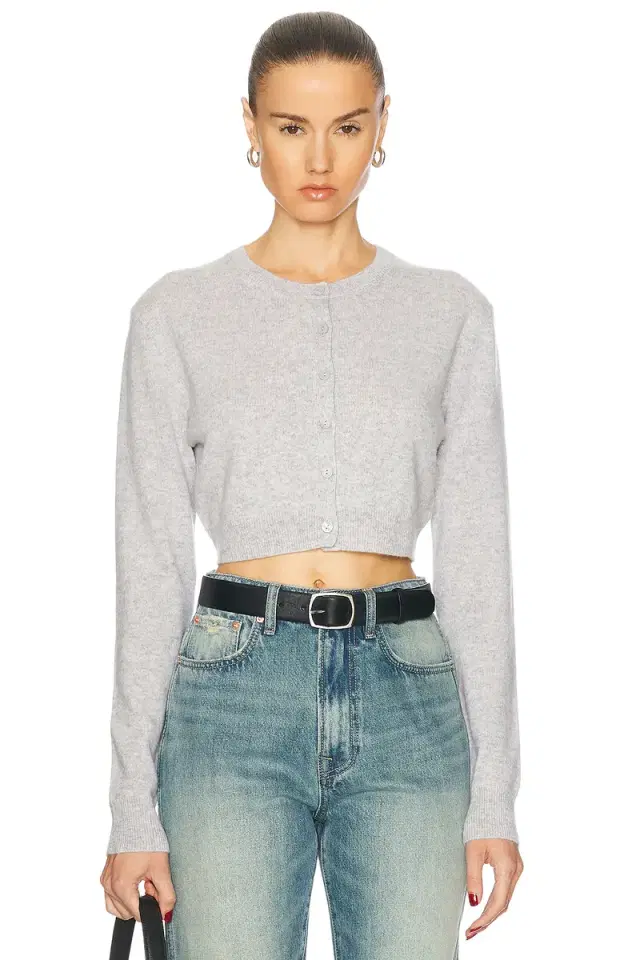 Enza Costa Cashmere Fitted Cardigan