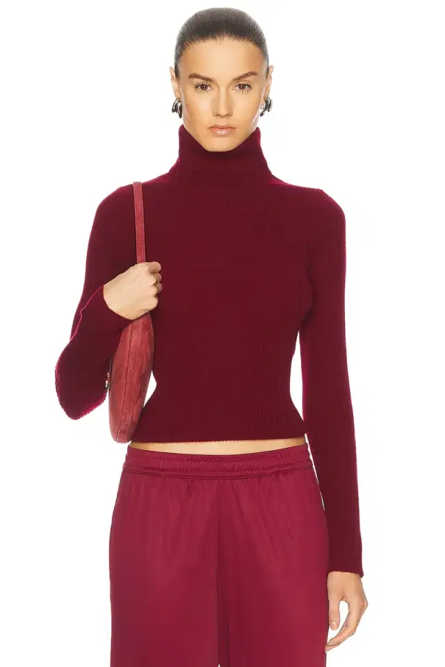 Enza Costa Rib Turtleneck Sweater