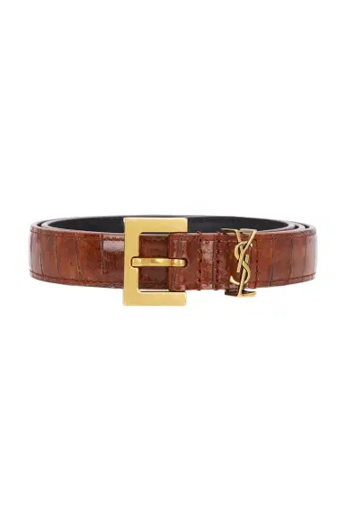 Saint Laurent Fine Ceinture Passant Cassandre Belt | Thumbnail 3 Saint Laurent Fine Ceinture Passant Cassandre Belt | Thumbnail 3