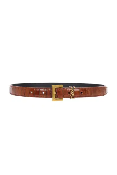Saint Laurent Fine Ceinture Passant Cassandre Belt | Thumbnail 1 Saint Laurent Fine Ceinture Passant Cassandre Belt | Thumbnail 1