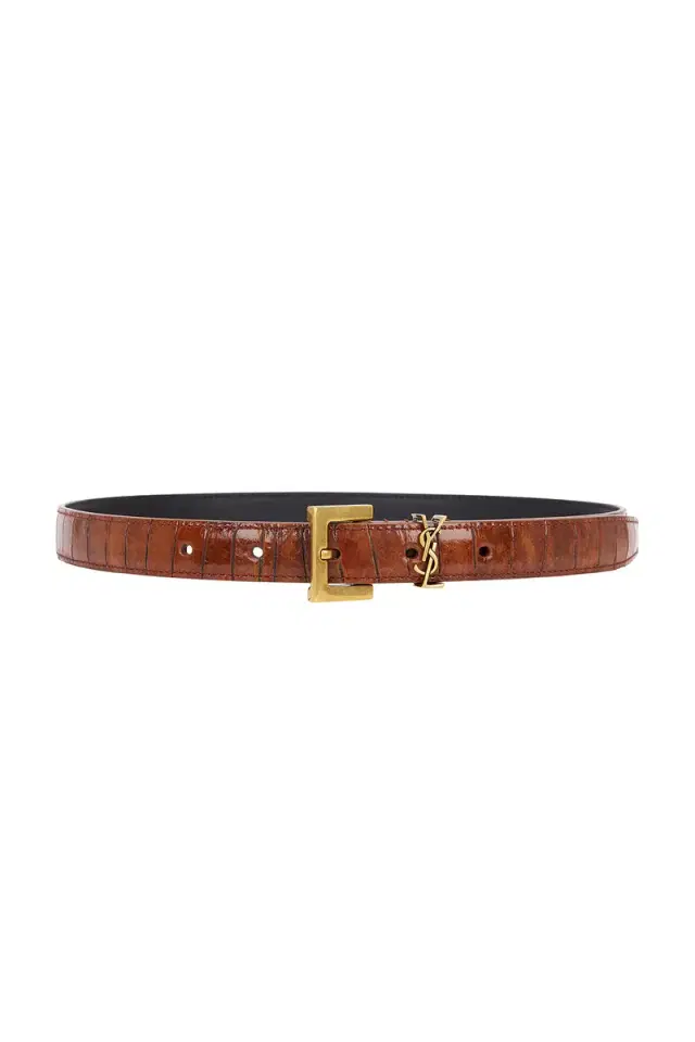 Saint Laurent Fine Ceinture Passant Cassandre Belt