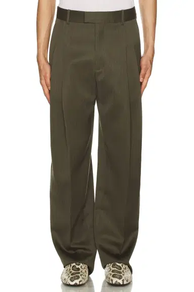 Bottega Veneta Subtle Wool Chevron Two Pleats Straight Trousers | Thumbnail 3 Bottega Veneta Subtle Wool Chevron Two Pleats Straight Trousers | Thumbnail 3