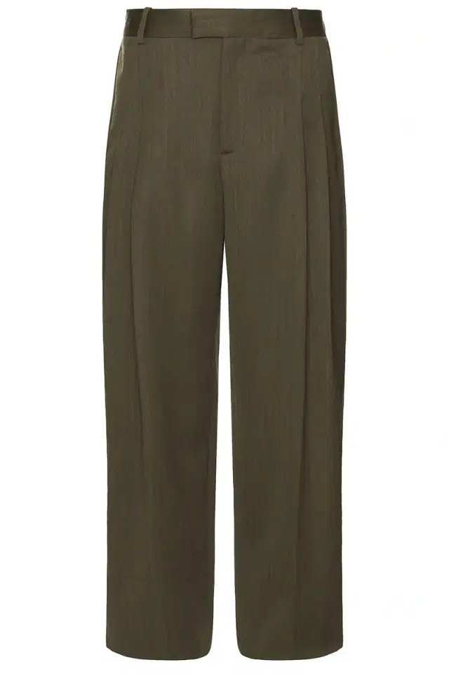 Subtle Wool Chevron Two Pleats Straight Trousers Subtle Wool Chevron Two Pleats Straight Trousers