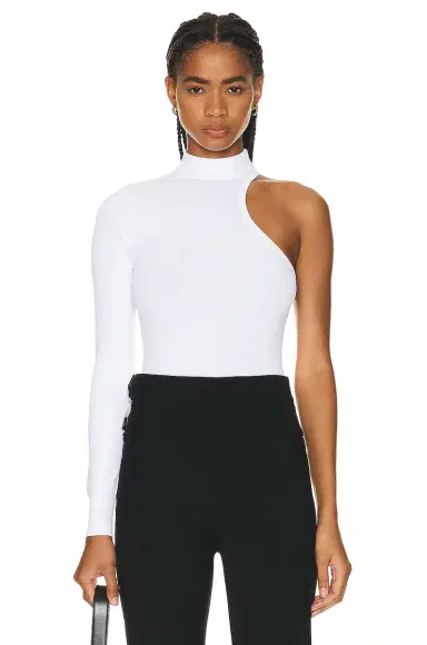 Alaïa Cut Out Long Sleeve Bodysuit | Thumbnail 1 Alaïa Cut Out Long Sleeve Bodysuit | Thumbnail 1
