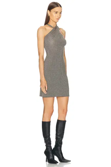 Courreges Criss Cross Check Jersey Dress | Thumbnail 2