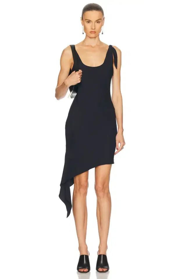 Courreges Knot Tech Crepe Dress