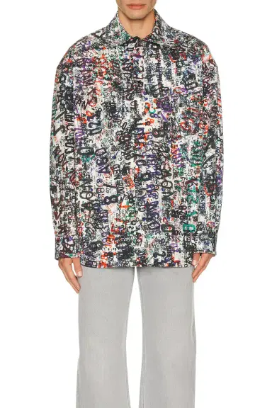 Bottega Veneta Wool Memory Print Shirt | Thumbnail 4 Bottega Veneta Wool Memory Print Shirt | Thumbnail 4