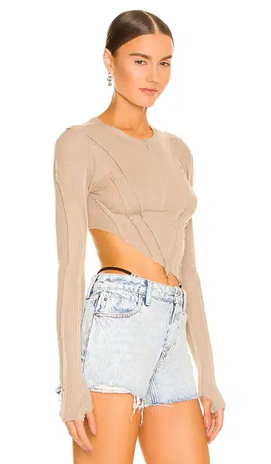 SAMI MIRO VINTAGE Asymmetric Long Sleeve Tee | Thumbnail 2