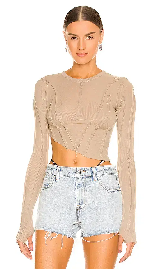 SAMI MIRO VINTAGE Asymmetric Long Sleeve Tee