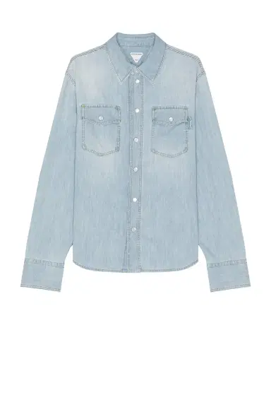 Bottega Veneta Bleached Light Denim Shirt | Thumbnail 1 Bottega Veneta Bleached Light Denim Shirt | Thumbnail 1