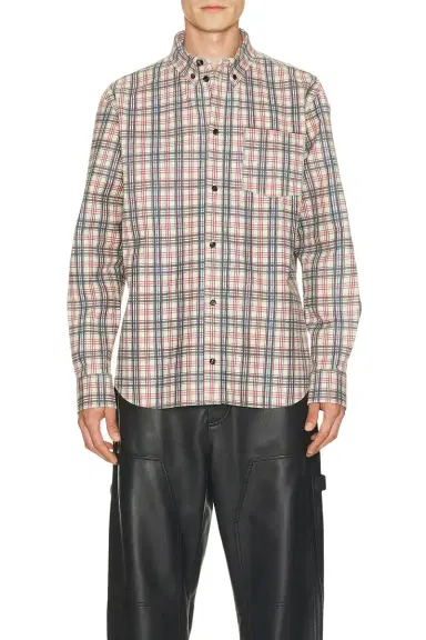 Bottega Veneta Bold Check On Nubuck Shirt | Thumbnail 4