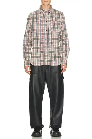 Bottega Veneta Bold Check On Nubuck Shirt | Thumbnail 5