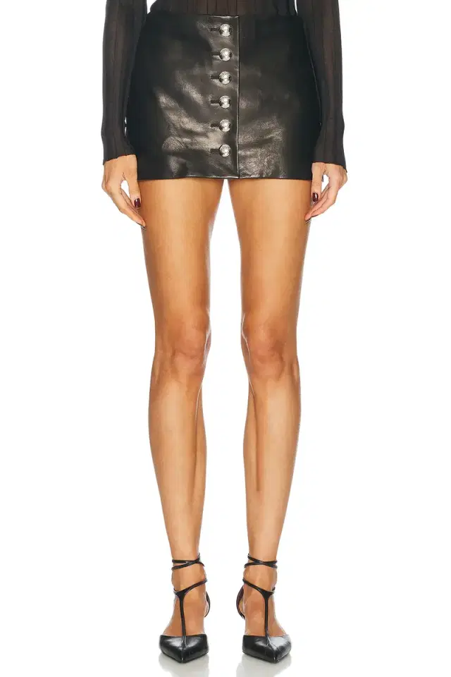 KHAITE Jaxon Leather Skirt