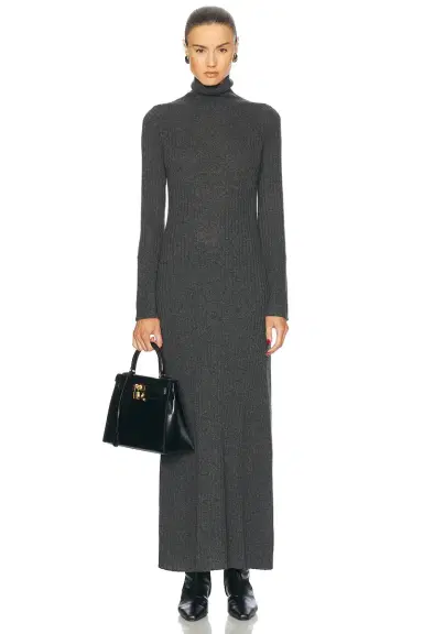 Guest In Residence Wide Rib Cashmere Turtleneck Dress | Thumbnail 1