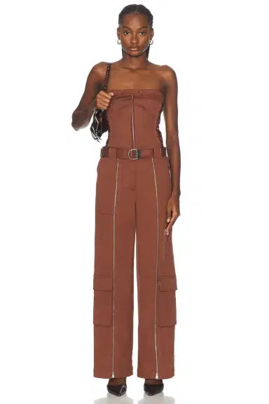 SIMKHAI Sasha Zip Up Bustier Top | Thumbnail 4
