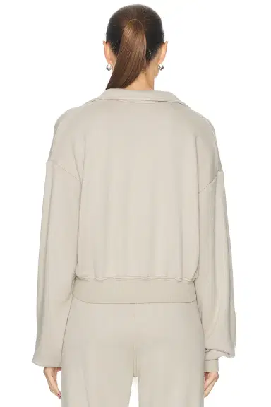 ÉTERNE Cropped Half Zip Sweatshirt | Thumbnail 3 ÉTERNE Cropped Half Zip Sweatshirt | Thumbnail 3