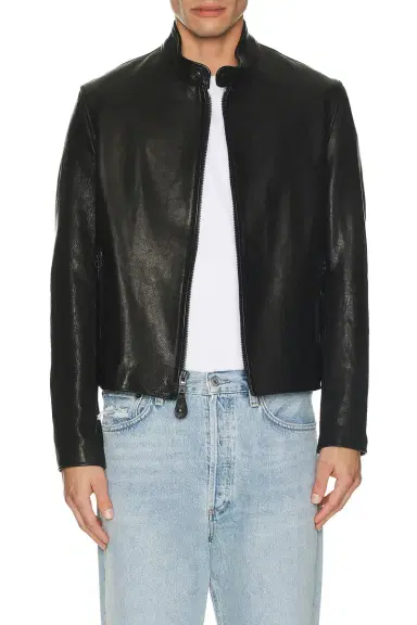 Schott Vegetable Tanned Lambskin Cafe Racer Jacket | Thumbnail 2