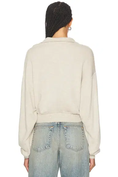 ÉTERNE Cropped Half Zip Sweatshirt | Thumbnail 4 ÉTERNE Cropped Half Zip Sweatshirt | Thumbnail 4