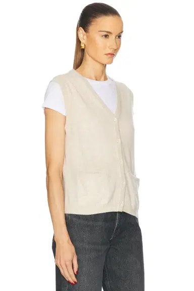 Eterne Elton Cashmere Cardigan Vest | Thumbnail 3