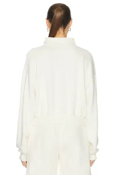 ÉTERNE Cropped Half Zip Sweatshirt | Thumbnail 3