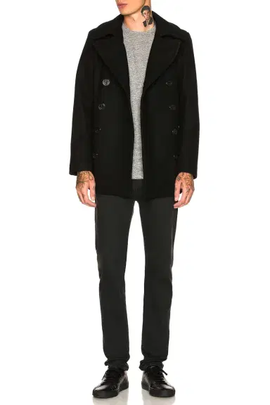SCHOTT Slim Fit Peacoat | Thumbnail 7