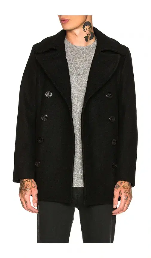 Schott Slim Fit Peacoat