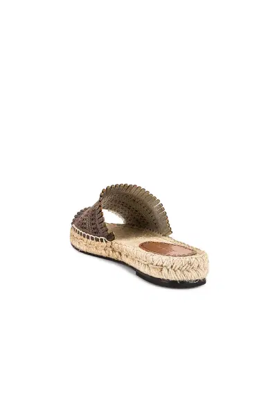 Alaïa Leather Laser Cut Flat Espadrilles | Thumbnail 3 Alaïa Leather Laser Cut Flat Espadrilles | Thumbnail 3