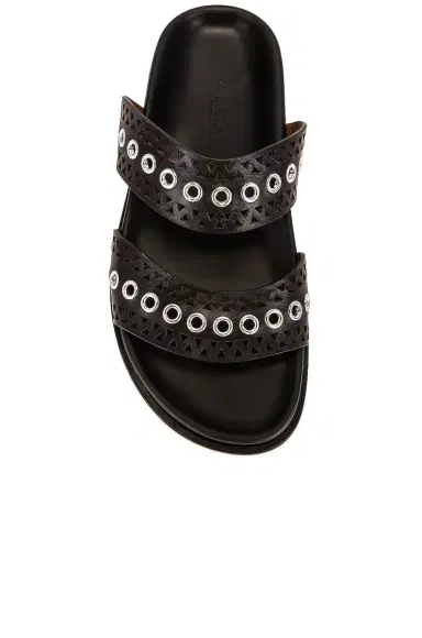 Alaïa Perforated Eyelet Slides | Thumbnail 4 Alaïa Perforated Eyelet Slides | Thumbnail 4