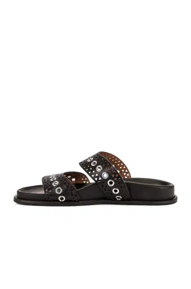Alaïa Perforated Eyelet Slides | Thumbnail 5 Alaïa Perforated Eyelet Slides | Thumbnail 5