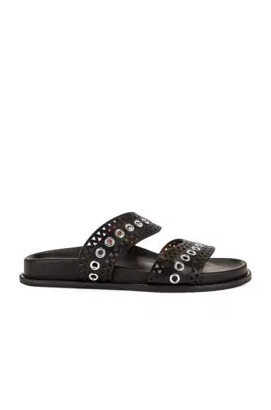 Alaïa Perforated Eyelet Slides | Thumbnail 1 Alaïa Perforated Eyelet Slides | Thumbnail 1