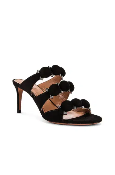 Alaïa Pom Pom Studded Mules | Thumbnail 2