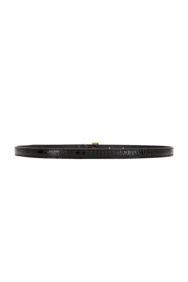 Saint Laurent Cassandre Thin Leather Belt | Thumbnail 2