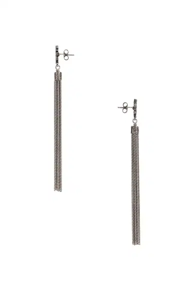 Saint Laurent Loulou Chain Earrings | Thumbnail 3 Saint Laurent Loulou Chain Earrings | Thumbnail 3