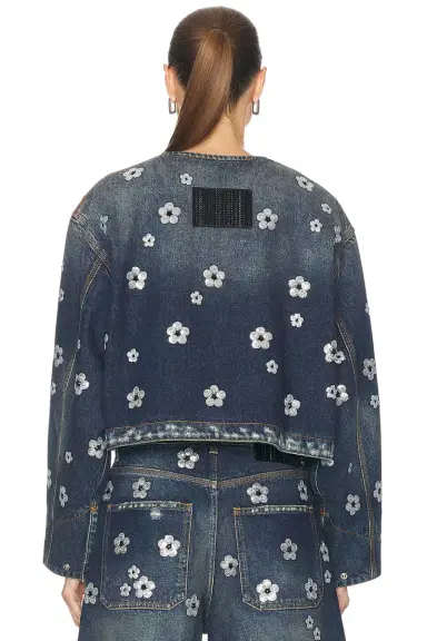 Marc Jacobs Sequin Daisy Cropped Jacket | Thumbnail 3