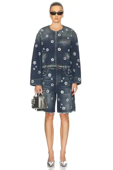 Marc Jacobs Sequin Daisy Cropped Jacket | Thumbnail 4