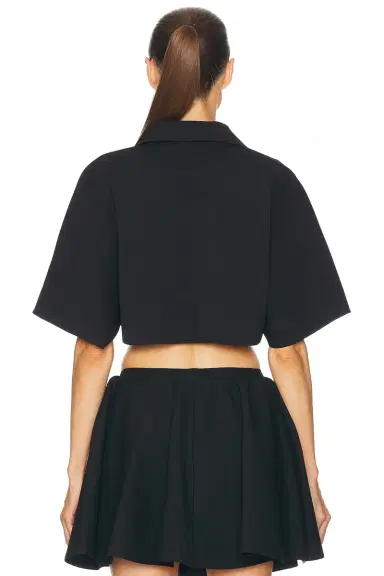 Alaïa ALAΪA Crop Polo Top | Thumbnail 3 Alaïa ALAΪA Crop Polo Top | Thumbnail 3