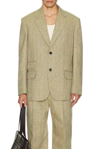 Bottega Veneta Distorted Prince Of Wales Jacket | Thumbnail 4 Bottega Veneta Distorted Prince Of Wales Jacket | Thumbnail 4