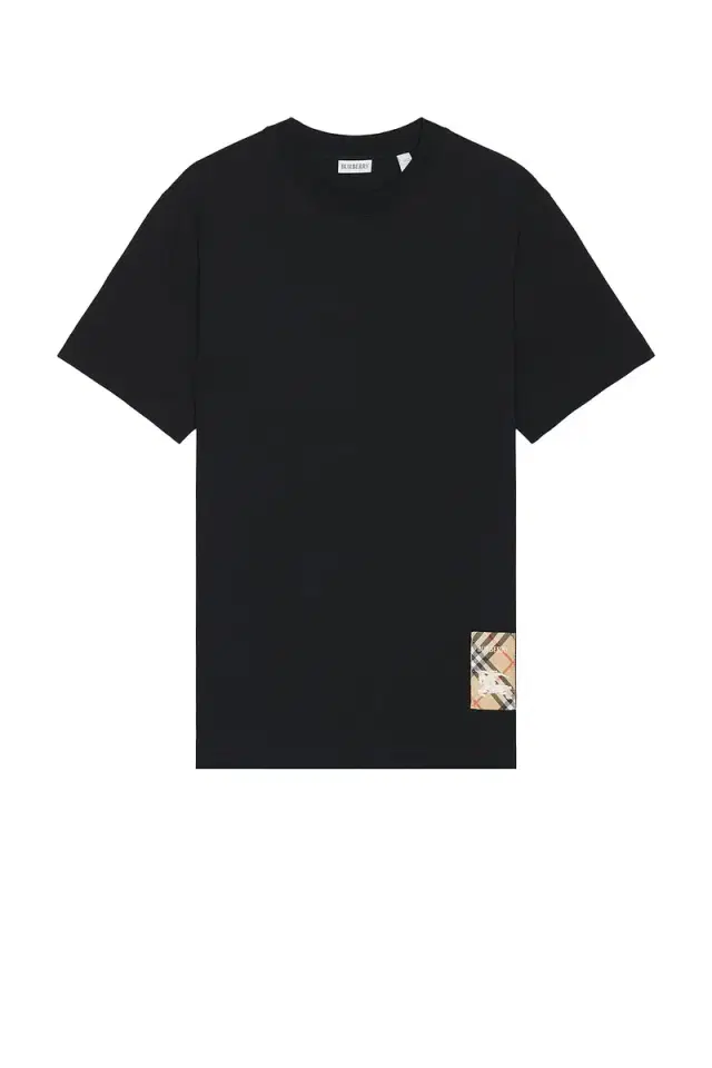 Burberry T-Shirt With Check Label