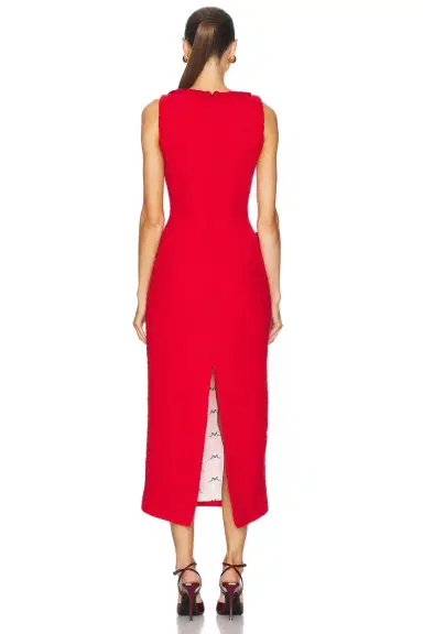 Rowen Rose Tweed Sleeveless Long Dress | Thumbnail 3