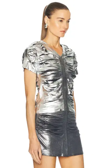 Diesel Short Sleeve Gathered Top | Thumbnail 2