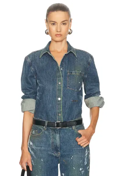Helmut Lang Denim Shacket | Thumbnail 1 Helmut Lang Denim Shacket | Thumbnail 1