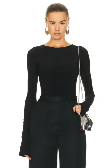 Grace Ling Square Sheer Cut Out Top | Thumbnail 2 Grace Ling Square Sheer Cut Out Top | Thumbnail 2