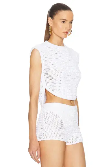 Alaïa Crew Neck Top | Thumbnail 2 Alaïa Crew Neck Top | Thumbnail 2