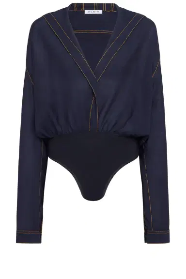 Alaïa Hooded Long Sleeve Bodysuit | Thumbnail 1 Alaïa Hooded Long Sleeve Bodysuit | Thumbnail 1